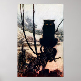 Póster Bruja en forma de gato