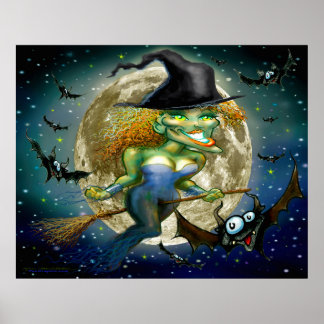Póster Bruja en Poster de Broomstick