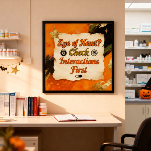 Póster Bruja farmacéutica divertida de Halloween gótica n