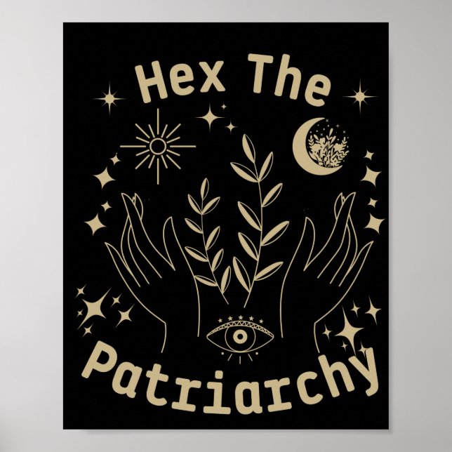 Póster Bruja feminista, hex el patriarcado (Frente)