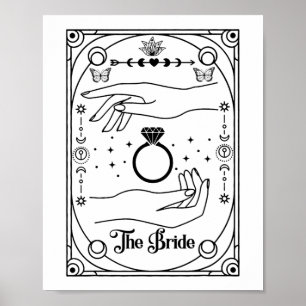 Póster Bruja gótica novia coven tarot bachiller de Hallow