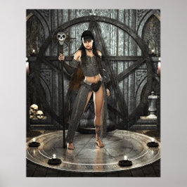 Póster Bruja mágica negra