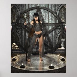 Póster Bruja mágica negra