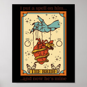 Póster Bruja Mística Divertida Novia Y Novio Le Puse Un H