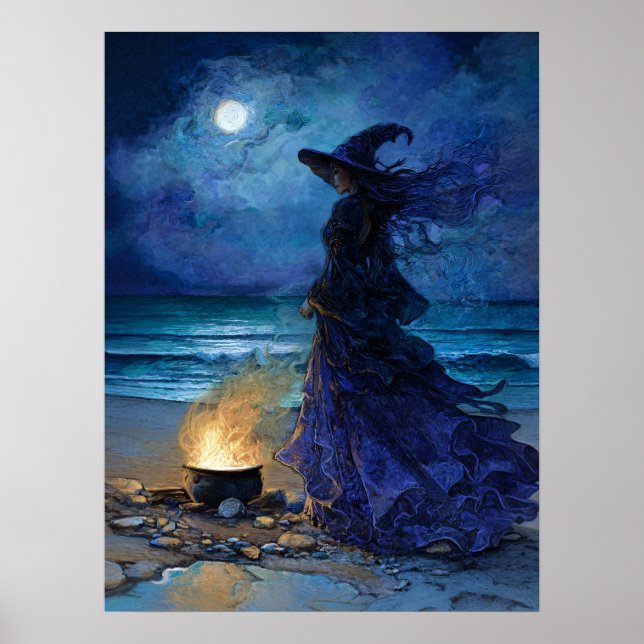 Póster Bruja por el Mar de la Luna (Frente)