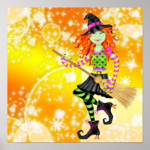 Póster Bruja Rockin' Halloween - SRF