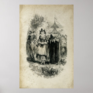 Póster Brujas antiguas brujas de Halloween