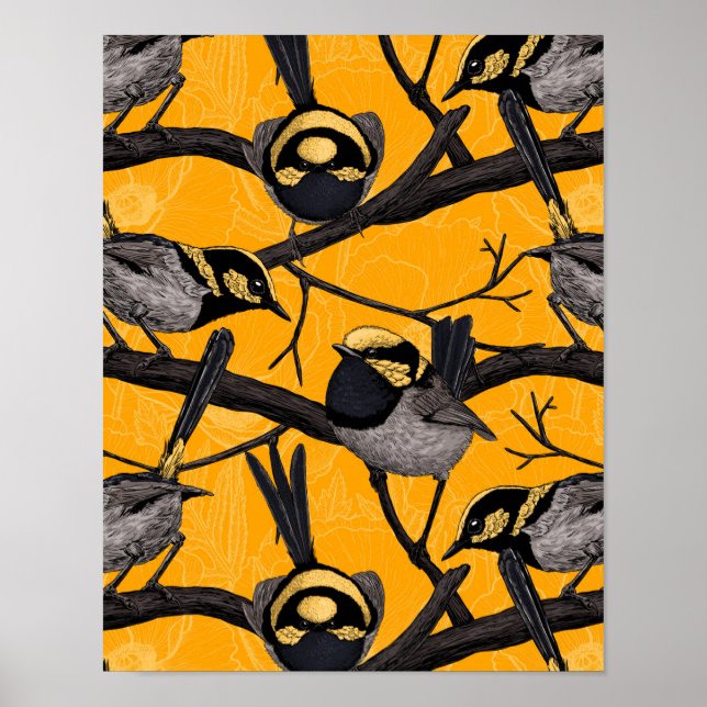 Póster Brujas de hadas en amarillo (Frente)