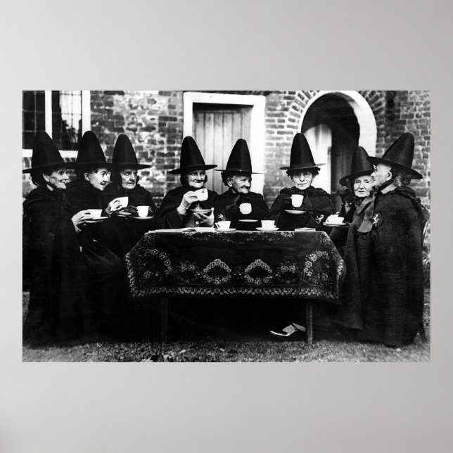 Póster Brujas galesas con té crone teatime (Frente)