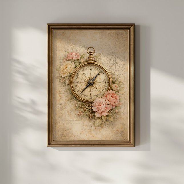 Póster Brújula Vintage (Subido por el creador)