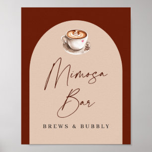 Póster Brunch Bar Cervezas y Burbujeante Despedida de Sol