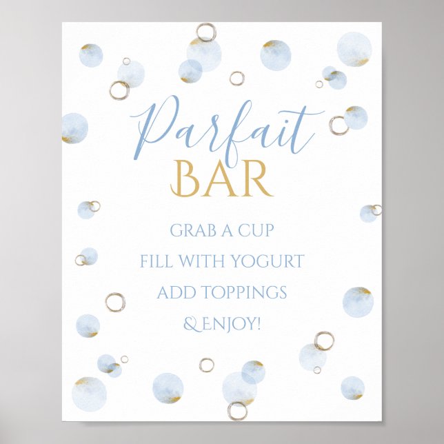 Póster Brunch Bubbly y Baby Shower Parfait Bar (Frente)