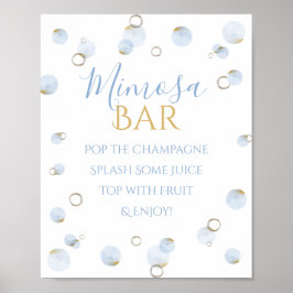 Póster Brunch Burbujeante y Barra de Mimosa para Shower d