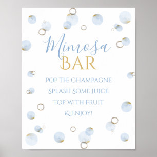 Póster Brunch Burbujeante y Barra de Mimosa para Shower d