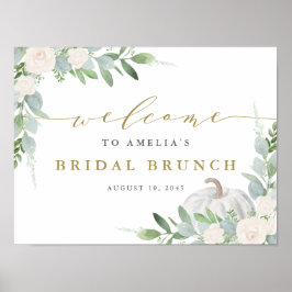 Póster Brunch de Bridas de Bridas de Calabaza Blanca Caíd