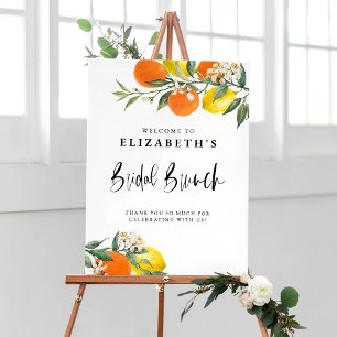 Póster Brunch de novias de verano para lémonas botánicas