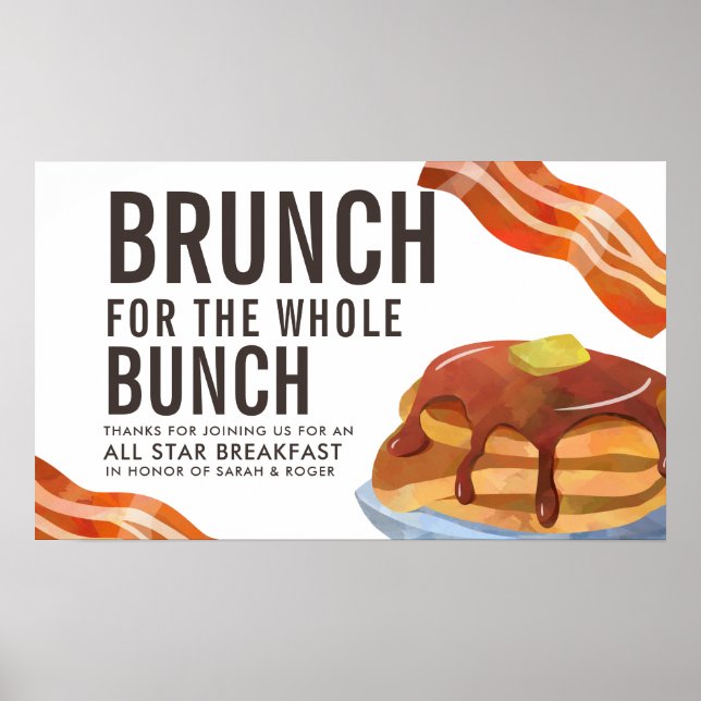 Póster BRUNCH FOR THE BUNCH | Reunión de desayunos (Frente)