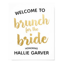 Brunch para el Rótulo de ducha de novia Wedding