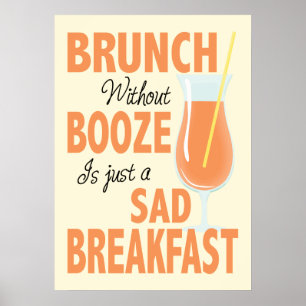 Póster Brunch Sin Brunch Booze