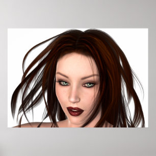 Póster Brunette Beauty poster