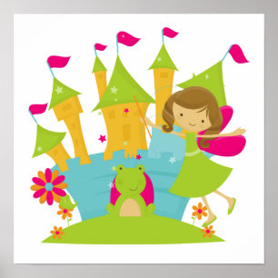 Póster Brunette Fairy Princess