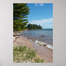 Póster Brunette Park Shoreline — Lake Superior, Michigan