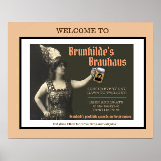 PÓSTER BRUNHILDE'S BRAUHAUS BAR POSTER