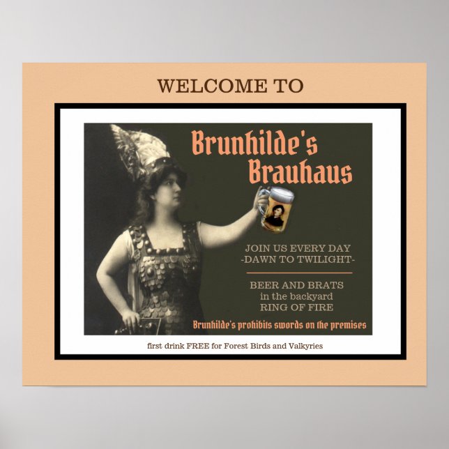 PÓSTER BRUNHILDE'S BRAUHAUS BAR POSTER (Frente)