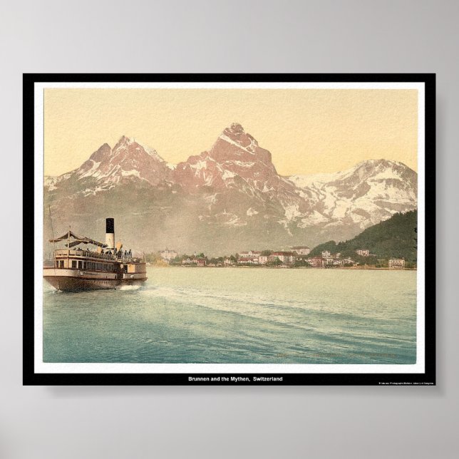 Póster Brunnen y el Mythen, Suiza (Frente)