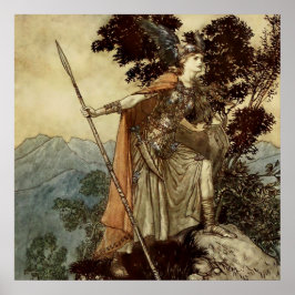 Póster "Brunnhilde Valkerie Maiden" por Arthur Rackham