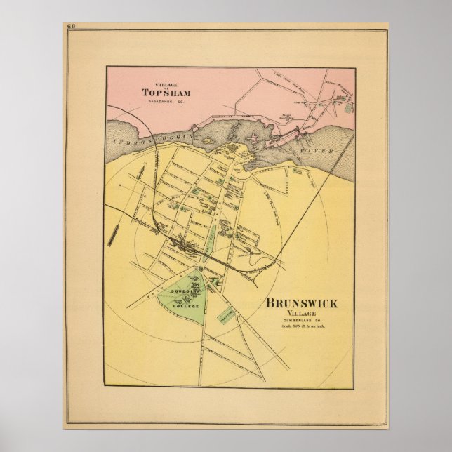 Póster Brunswick, Topsham 2 (Frente)