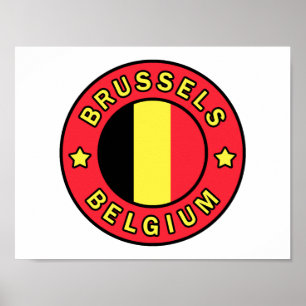 Póster Bruselas Bélgica