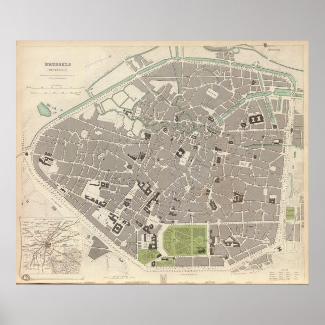 Póster Bruselas Bruxelles (Frente)