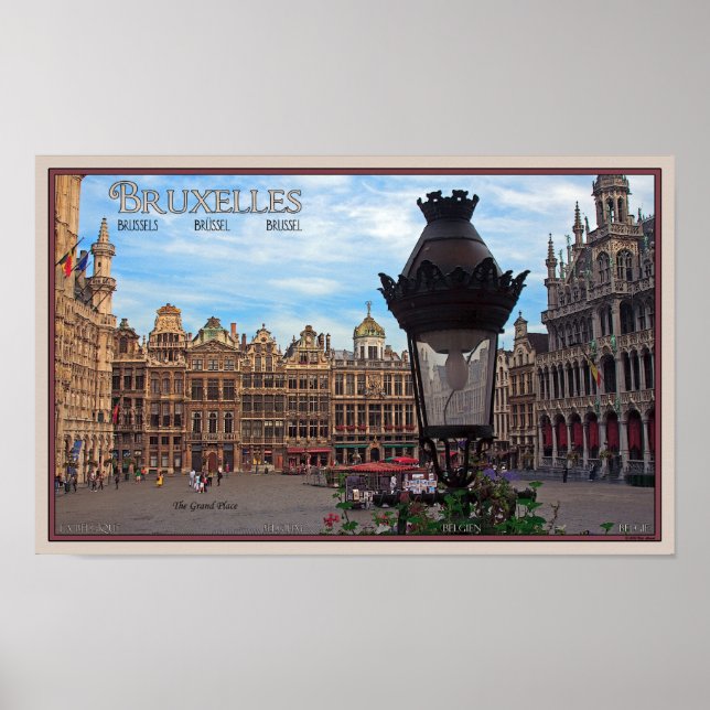 Póster Bruselas - La Gran Plaza (Frente)