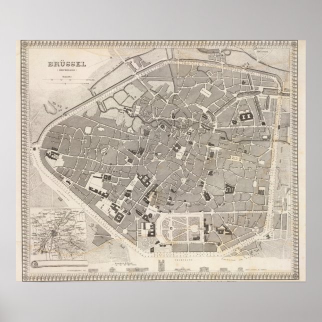 Póster Bruselas y Bélgica (Frente)