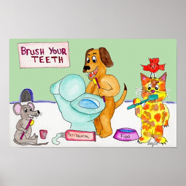Póster Brush your Teeth! (Frente)