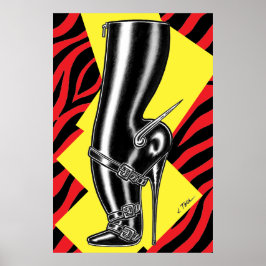 Póster Brutes in Boots™/Tacón de Aguja/Cebra Roja