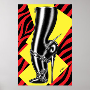 Póster Brutes in Boots™/Tacón de Aguja/Cebra Roja