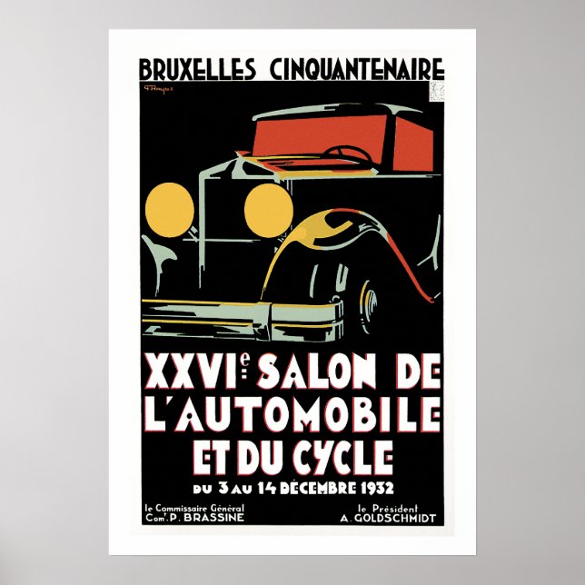 Póster Bruxelles 25.º Salón del Automóvil (Frente)
