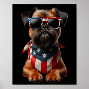 Póster Bruxelles Griffon 4 De Julio Independencia Estadou