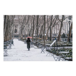 Póster Bryant Park Snow