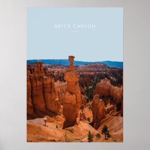 Póster Bryce Canyon, Utah Travel Artwork