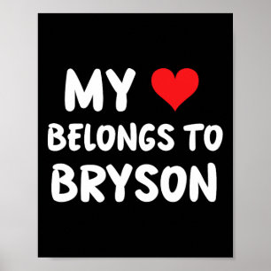Póster Bryson - Mi corazón pertenece a Bryson - Amor 