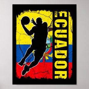 Póster Bsketbyll jugadora ecuatoriana de Bysketby