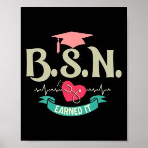 Póster Bsn Ganó Un Graduado Superior De Enfermería En Enf