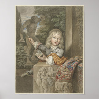 Póster Bubble-Blowing Boy