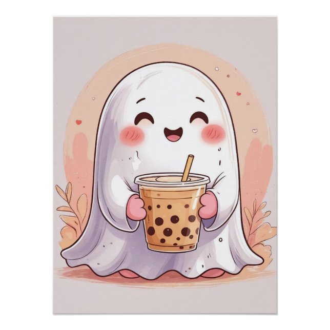 Póster Bubble Tea Ghost (Anverso)