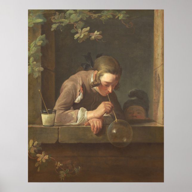 Póster Bubbles de jabón - Jean-Siméon Chardin Bella Artes (Frente)