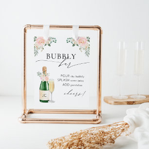 Póster Bubbly Bar Exhibición Nupcial