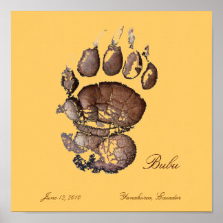 Póster Bubu's Pawprint brown